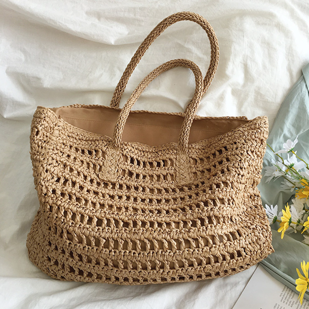 woven basket bag