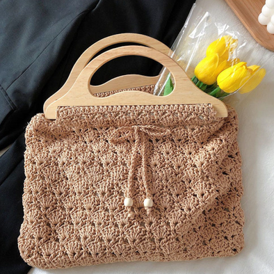 Elena Handbags Crochet Harajuku Style Bag