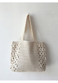 Buy Online High Quality, Unique Handmade Retro Artsy Cotton Knitted Shoulder Bag, Hand Woven, Fashion Casual Bag, Gift for Her, Women's Woven Bag - Elena Handbags