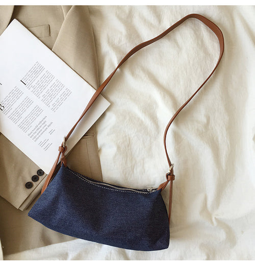 Buy Online Elena Handbags Classic Everyday Denim Shoulder Bag
