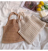 Elena Handbags Retro Cotton Knitted Fishnet Bag