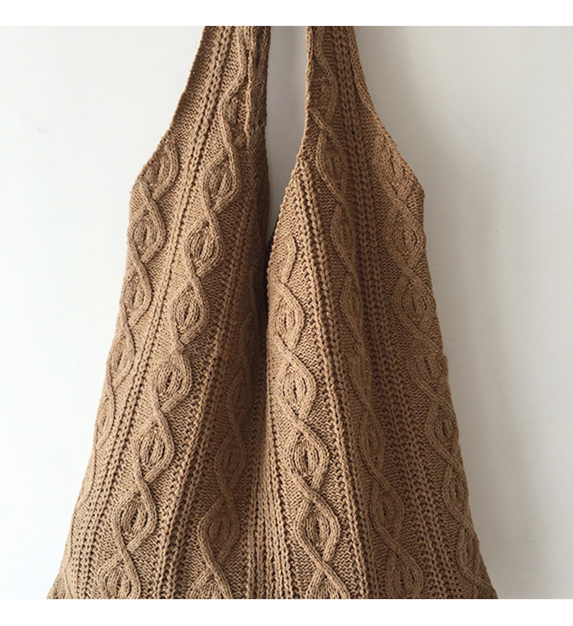 Buy Online High Quality, Unique Handmade Retro Artsy Twist Cotton Knitted Shoulder Bag, Fashion Casual Bag, Handmade Gift for Her, Women's Hand Woven Bag - Elena Handbags