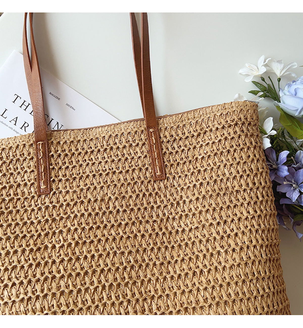 Buy Now Elena Handbags Straw Woven Tote