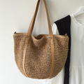 Large Straw Woven Tote Bag