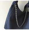 Buy Online Elena Handbags Retro Chain Strap Denim Shoulder Bag