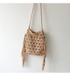 Buy Online High Quality, Unique Handmade Retro Cotton Crochet Shoulder Bag with Tassels, Hand Woven, Fashion Casual Bag, Gift for Her, Women's Woven Bag - Elena Handbags