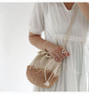 Buy Online High Quality, Unique Handmade Retro Cotton Drawstring Shoulder Bag, Hand Crochet Woven Purse, Fashion Casual Bag, Crossbody Bag Women's Purse Shoulder Bag - Elena Handbags
