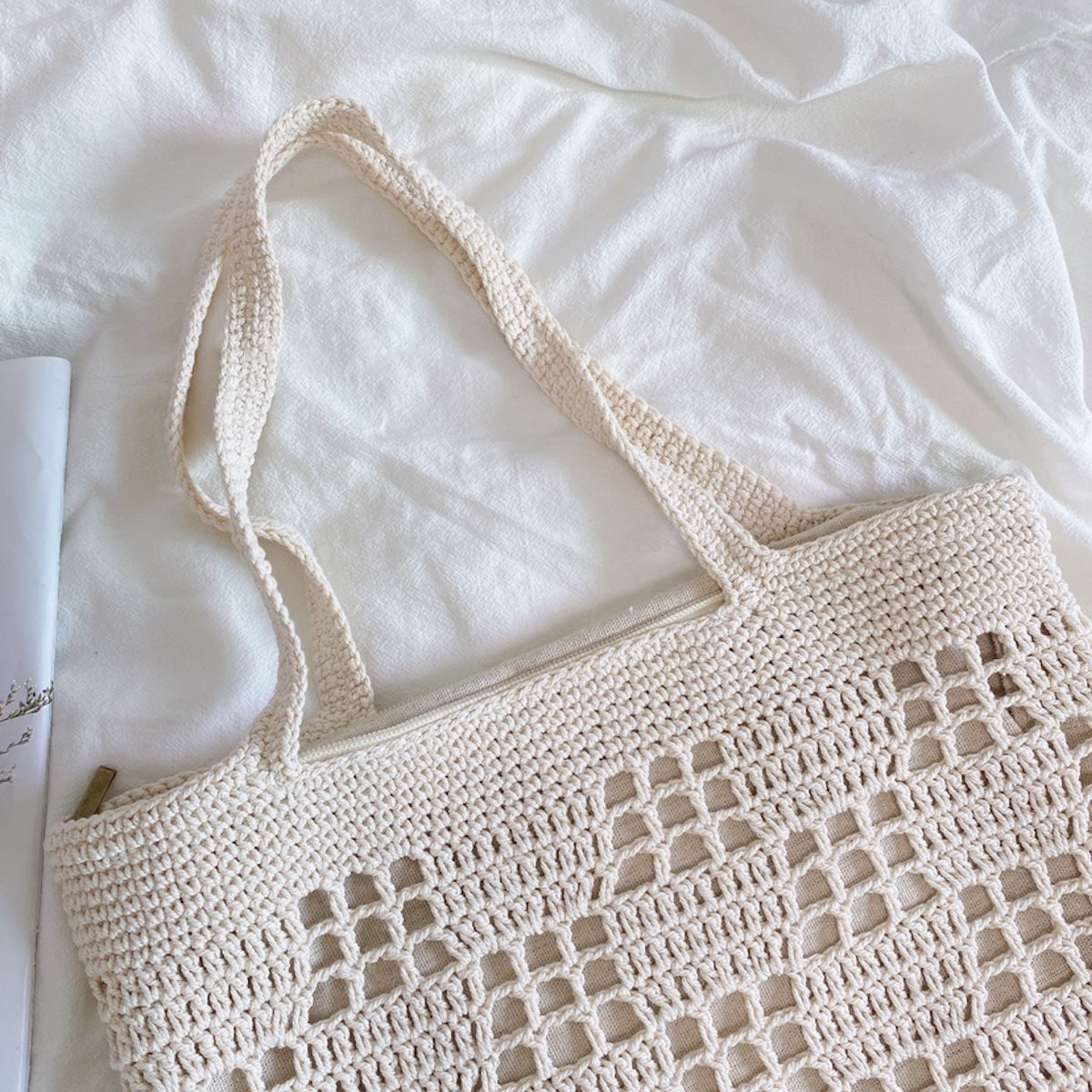 Retro Patterned Tote Bag