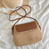 Buy Online High Quality, Unique Handmade Straw Woven Shoulder Bag with Leather Flap, Women's Purse - Elena Handbags