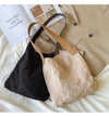 Elena Handbags Cotton Knitted Sweater Shoulder Bag with Leather Strap