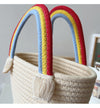 Buy Online Elena Handbags Knit Rainbow Basket Bag