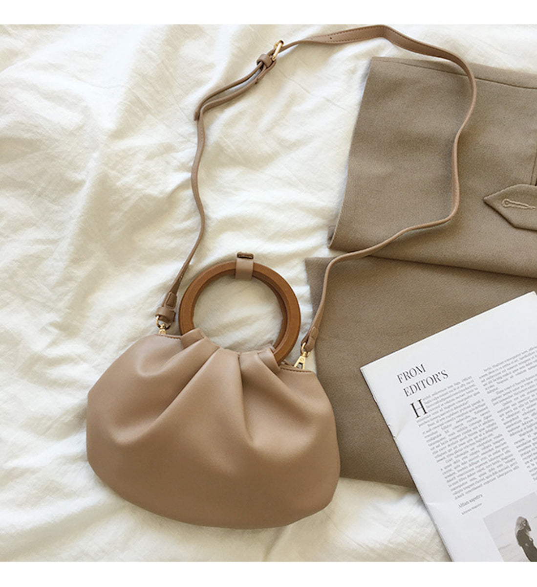 Elena Handbags Top Handle Soft Leather Bag