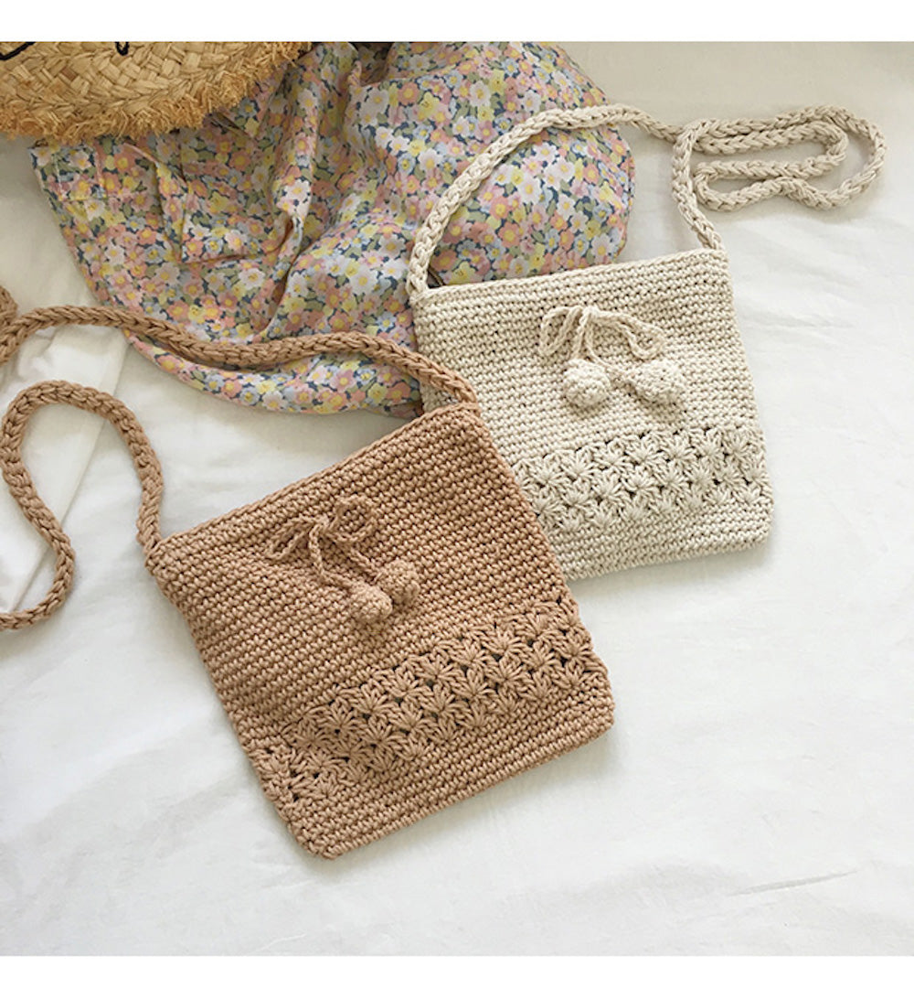 Bag Flower Handbag Beach Bags  Handmade Crochet Flowers Bag