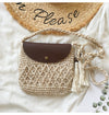 Buy Online High Quality, Unique Handmade Crochet Crossbody Bag with Leather Flap, Handmade Shoulder Bag, Women's Purse - Elena Handbags