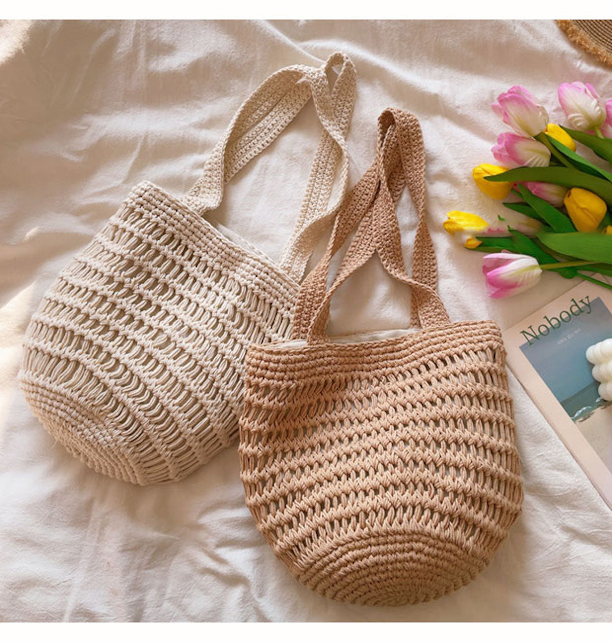 Buy Online Elena Handbags Cotton Bucket Bag