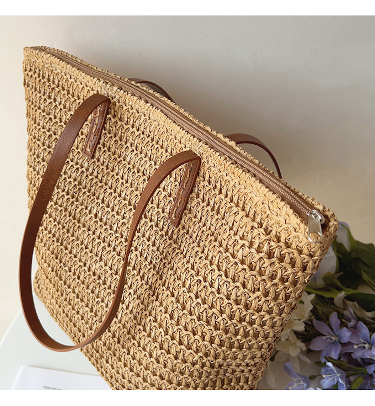 Buy Now Elena Handbags Straw Woven Tote