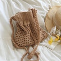 Buy Online High Quality, Unique Handmade Retro Artsy Cotton Knitted Shoulder Bag, Handmade Crochet Crossbody Bag, Fashion Casual Bag, Gift for Her, Women's Woven Drawstring Bag - Elena Handba