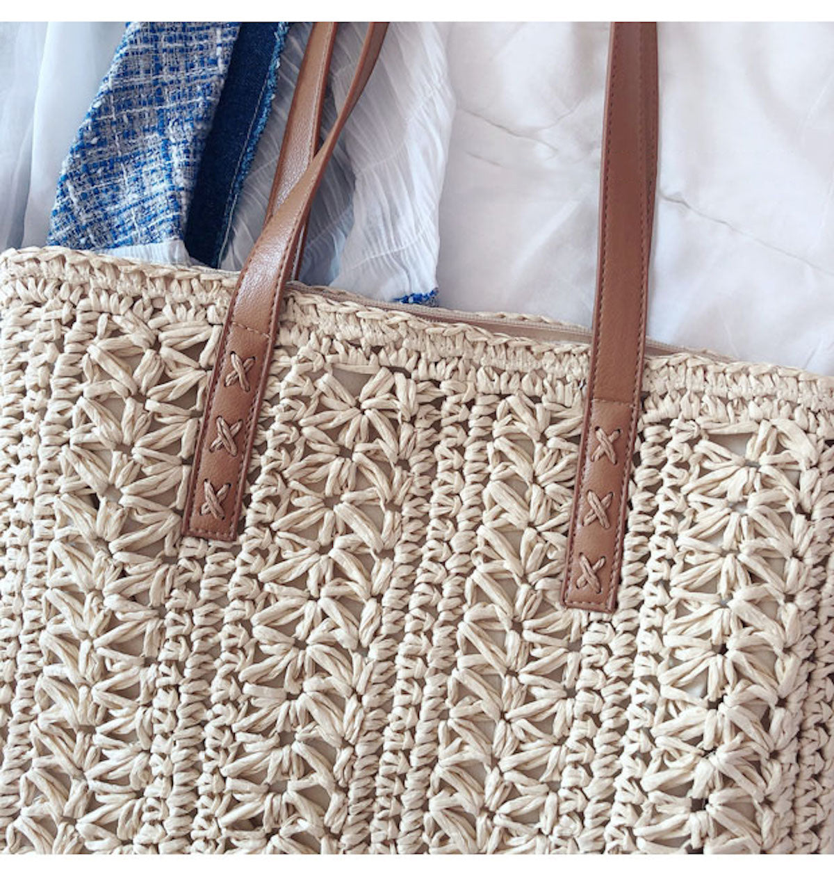 Buy Online Elena Handbags Straw Woven Summer Fashion Bag