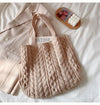 Buy Online Elena Handbags Hand Knit Tote Bag Women's Fashion Woven Shoulder Bag