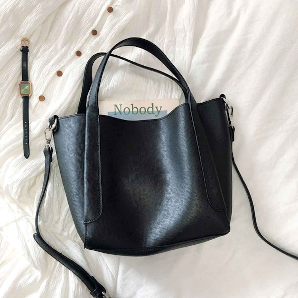 Leather Bucket Bag