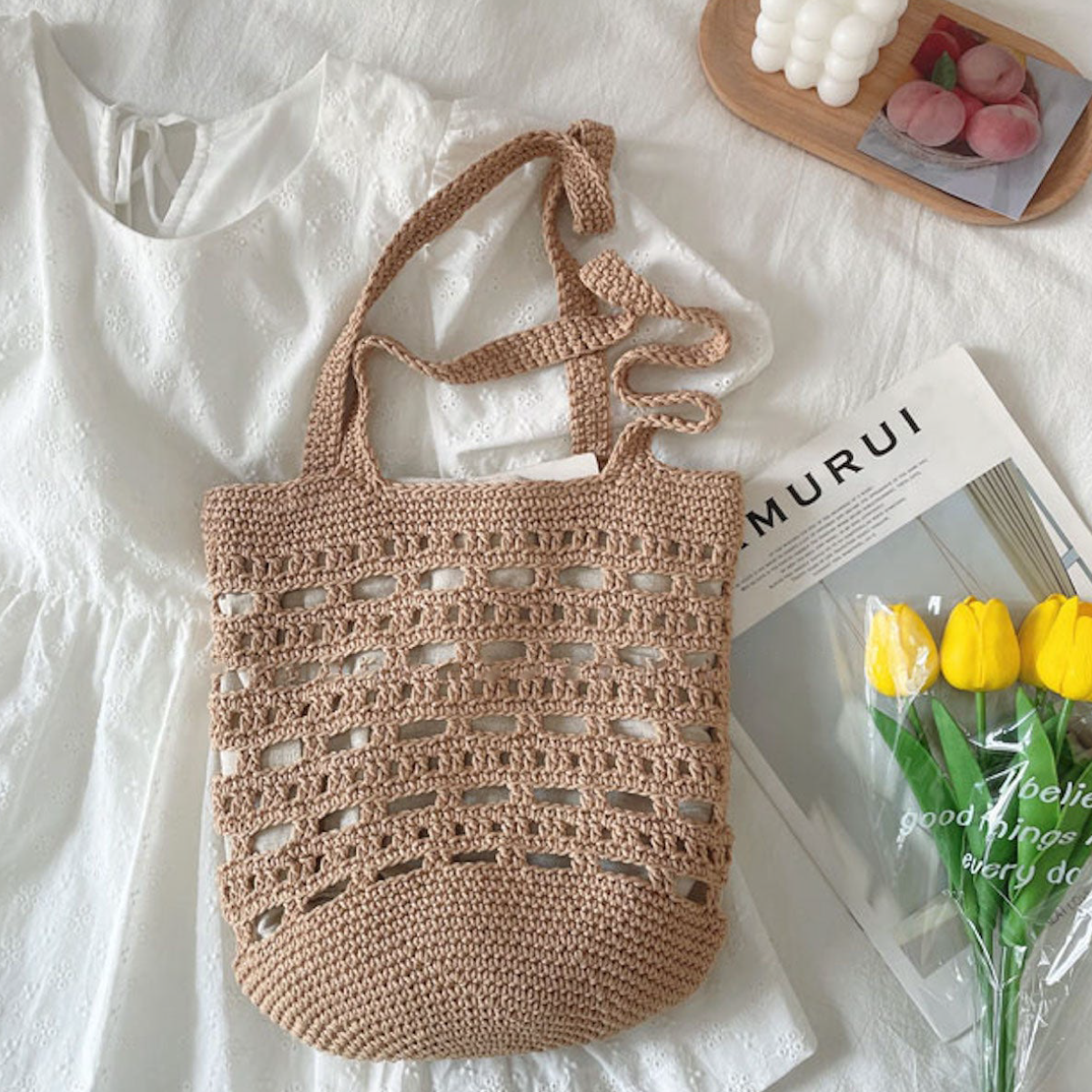 Artsy Crochet Bucket Bag