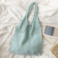 Macaron Colored Cotton Knitted Shoulder Bag