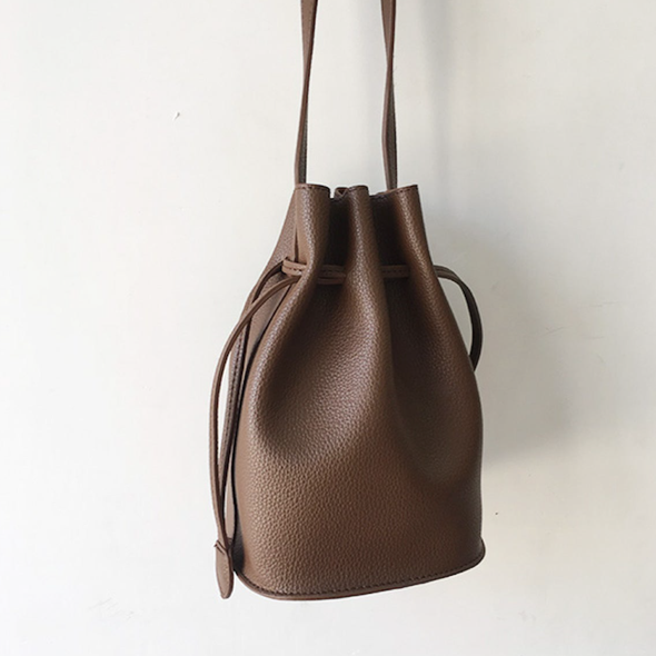 Elena Handbags Mini Leather Bucket Bag