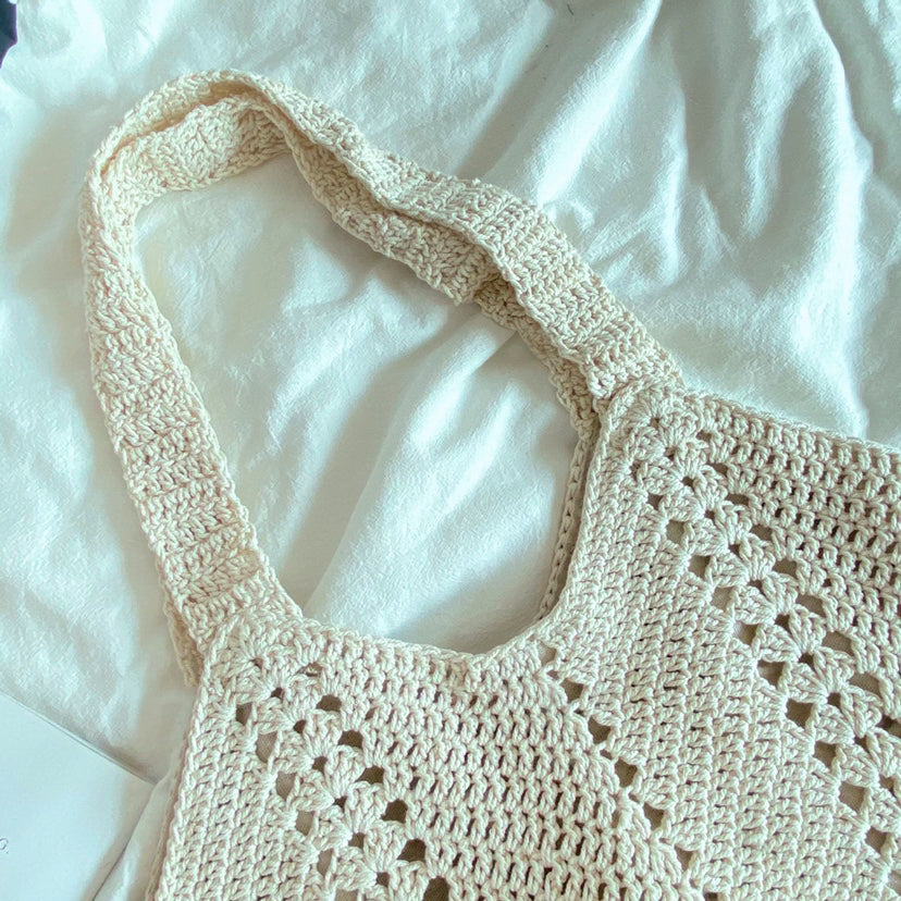 Buy Online Elena Handbags Retro Knitted Shoulder Bag Crochet Cotton Purse