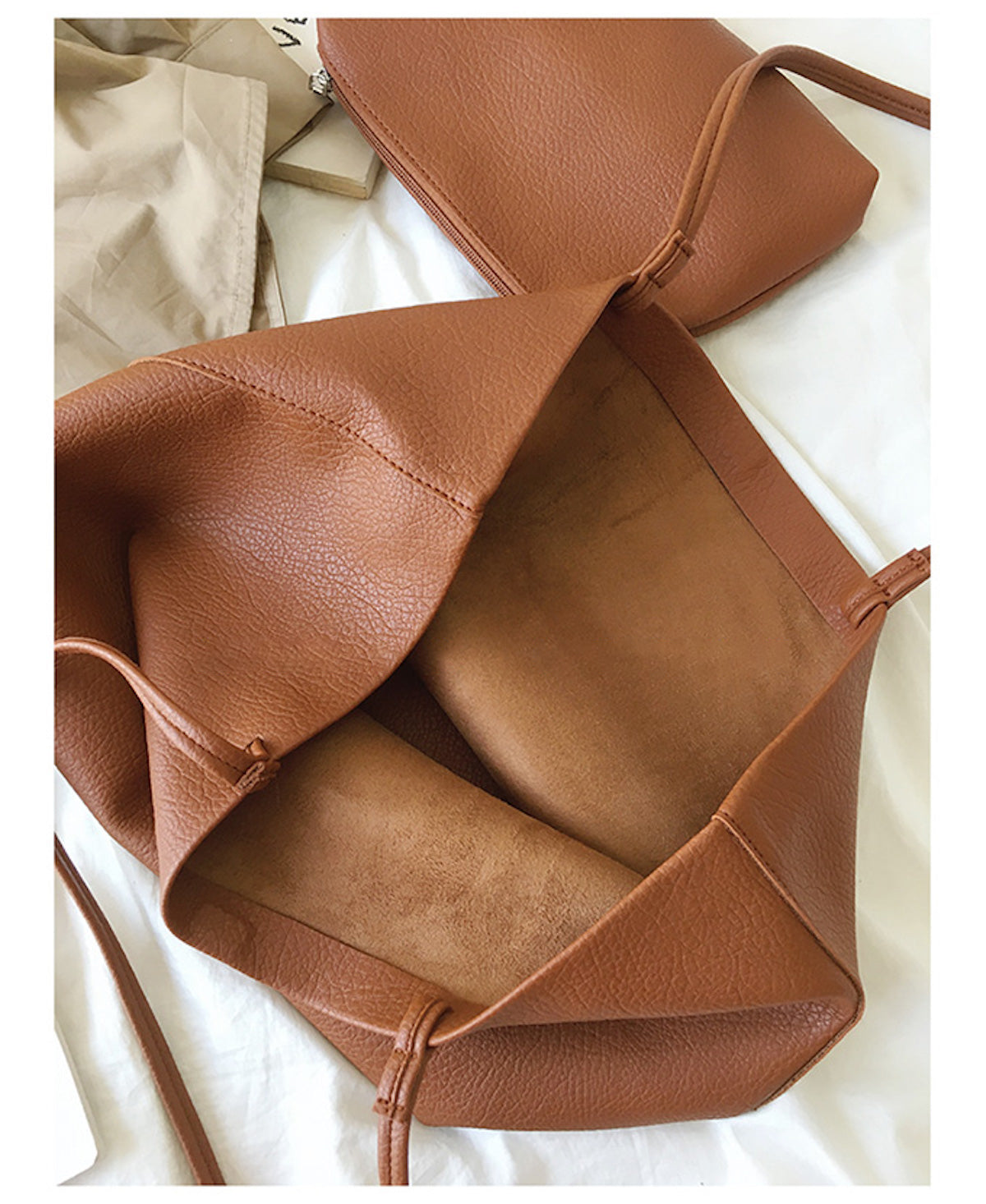 Buy Online Large Carryall Tote In Soft Pebbled Leather