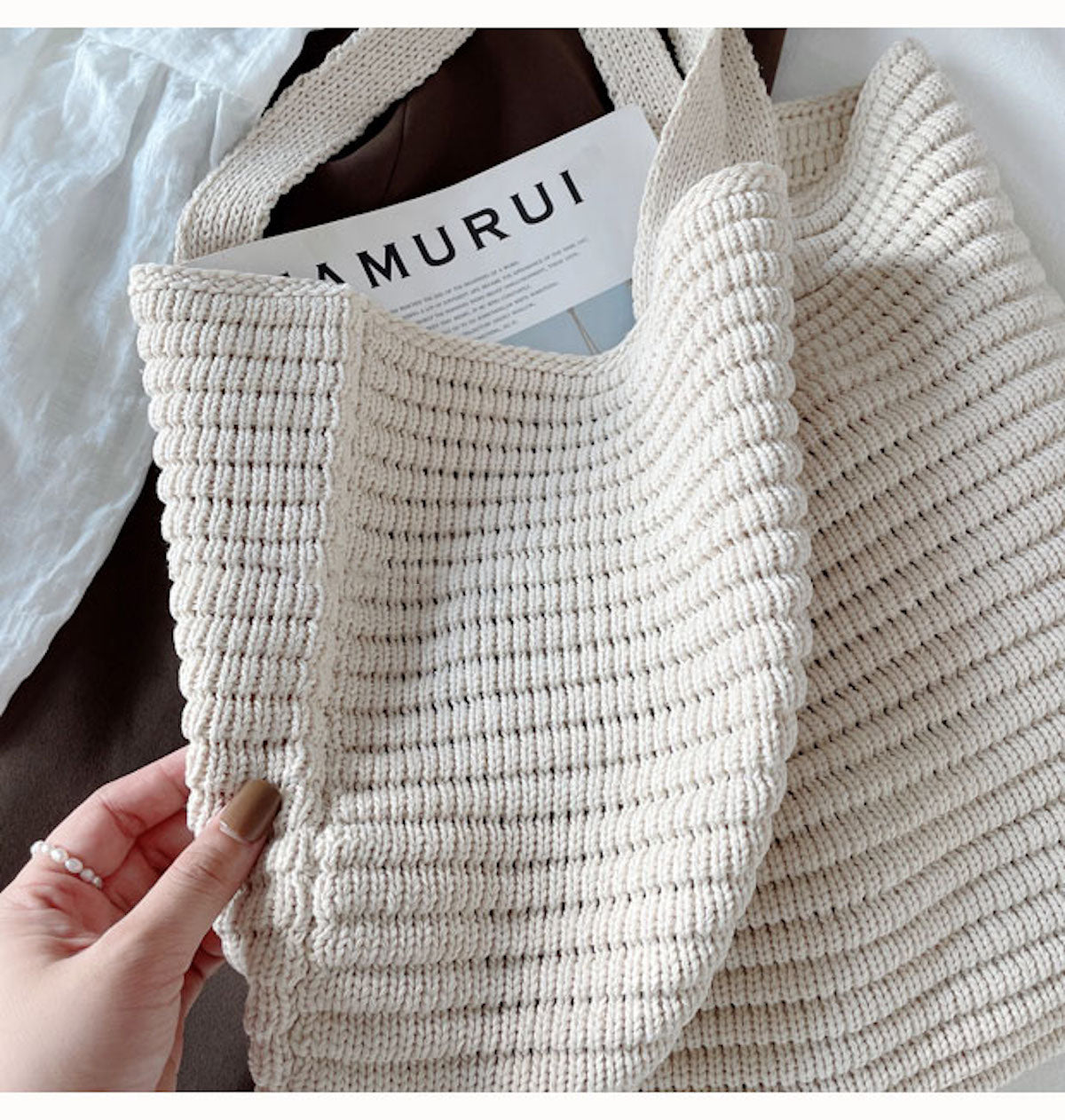 Large Crochet Tote Bag