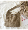Buy Online High Quality, Unique Handmade Cotton Knitted Sweater Bag, Fashion Casual Shoulder Bag, Handmade Gift for Her, Women's Hand Woven Bag - Elena Handbags