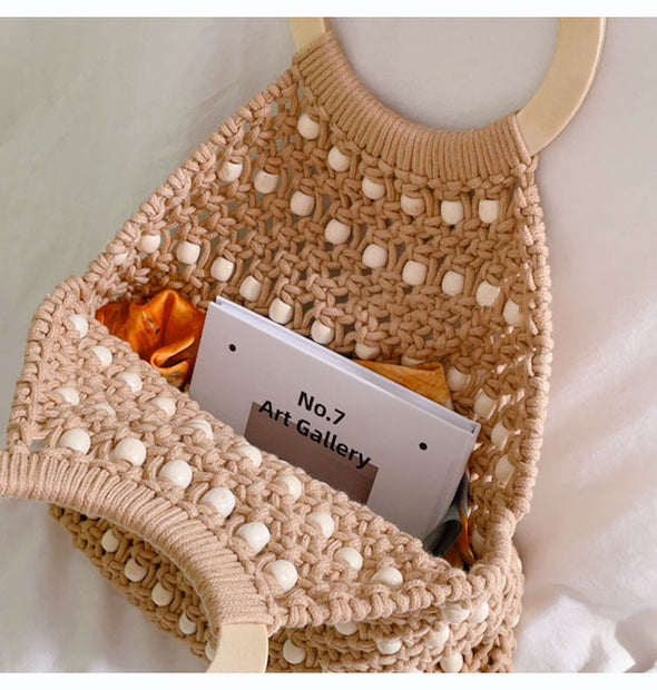 Elena Handbags Knit Top Handle Bag