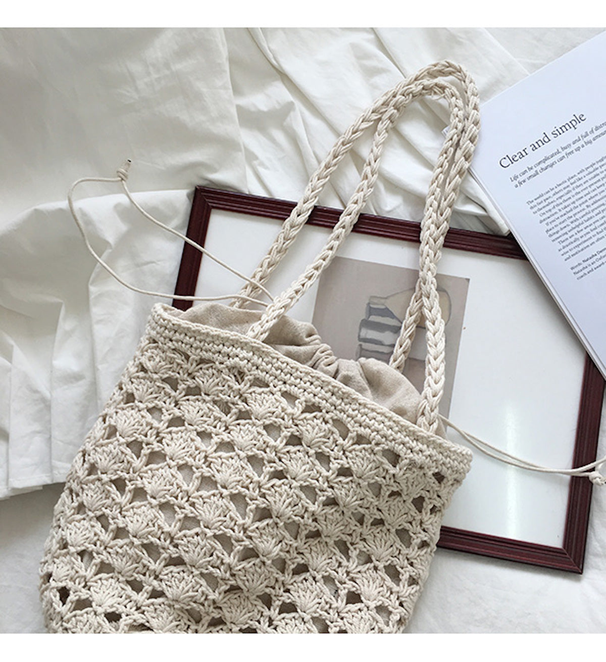 Handmade Crochet Bucket Shoulder Bag