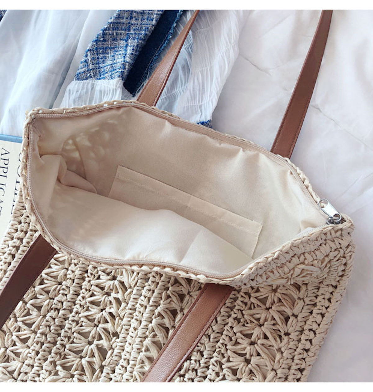 Buy Online Elena Handbags Straw Woven Summer Fashion Bag