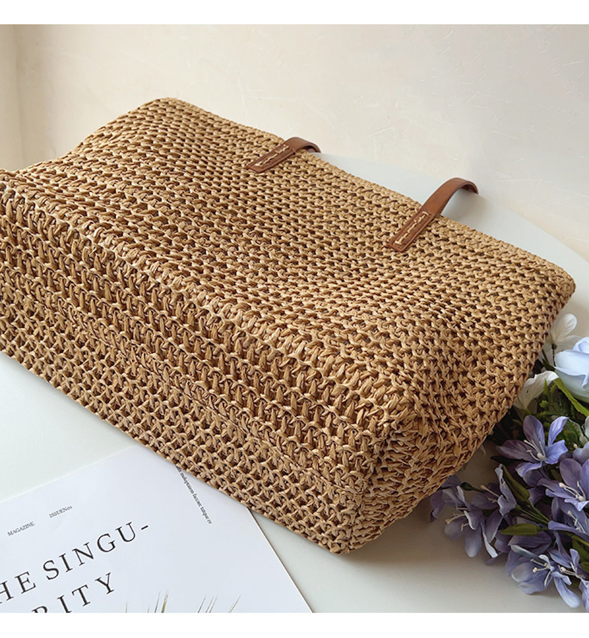 Buy Now Elena Handbags Straw Woven Tote