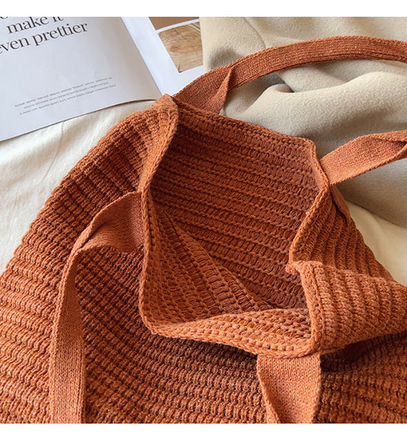Elena Handbags Retro Knitted Shoulder Bag