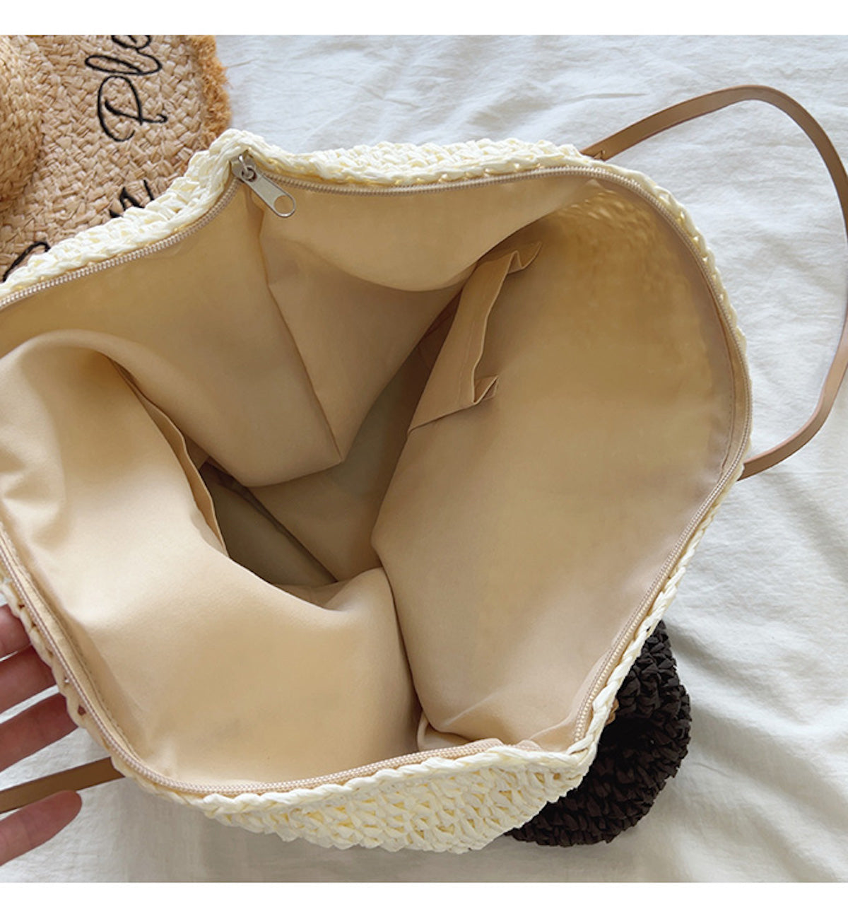 Buy Online Elena Handbags Large Straw Woven Summer Tote