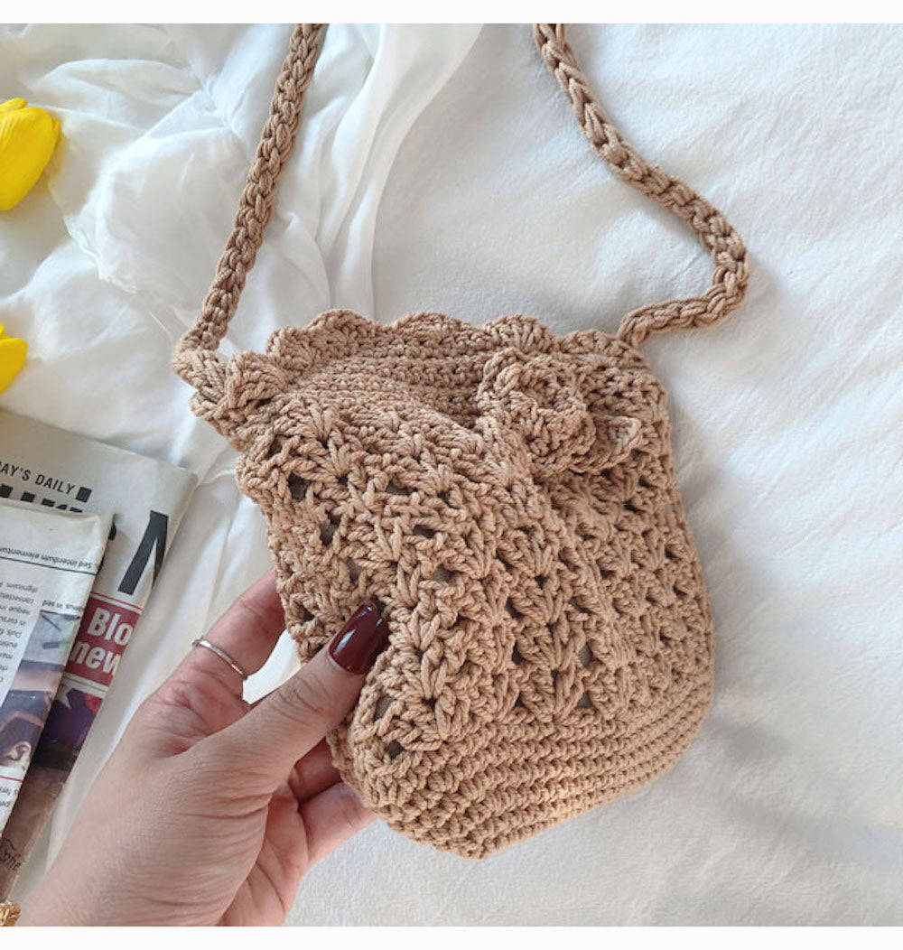 Buy Online High Quality, Unique Handmade Floral Crochet Mini Purse, Hand Woven Crossbody Bag, Cotton Purse, Amigurumi Shoulder Bag, Crossbody Bag - Elena Handbags