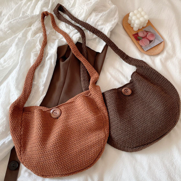 Elena Handbags Cotton Knitted Crossbody Bag