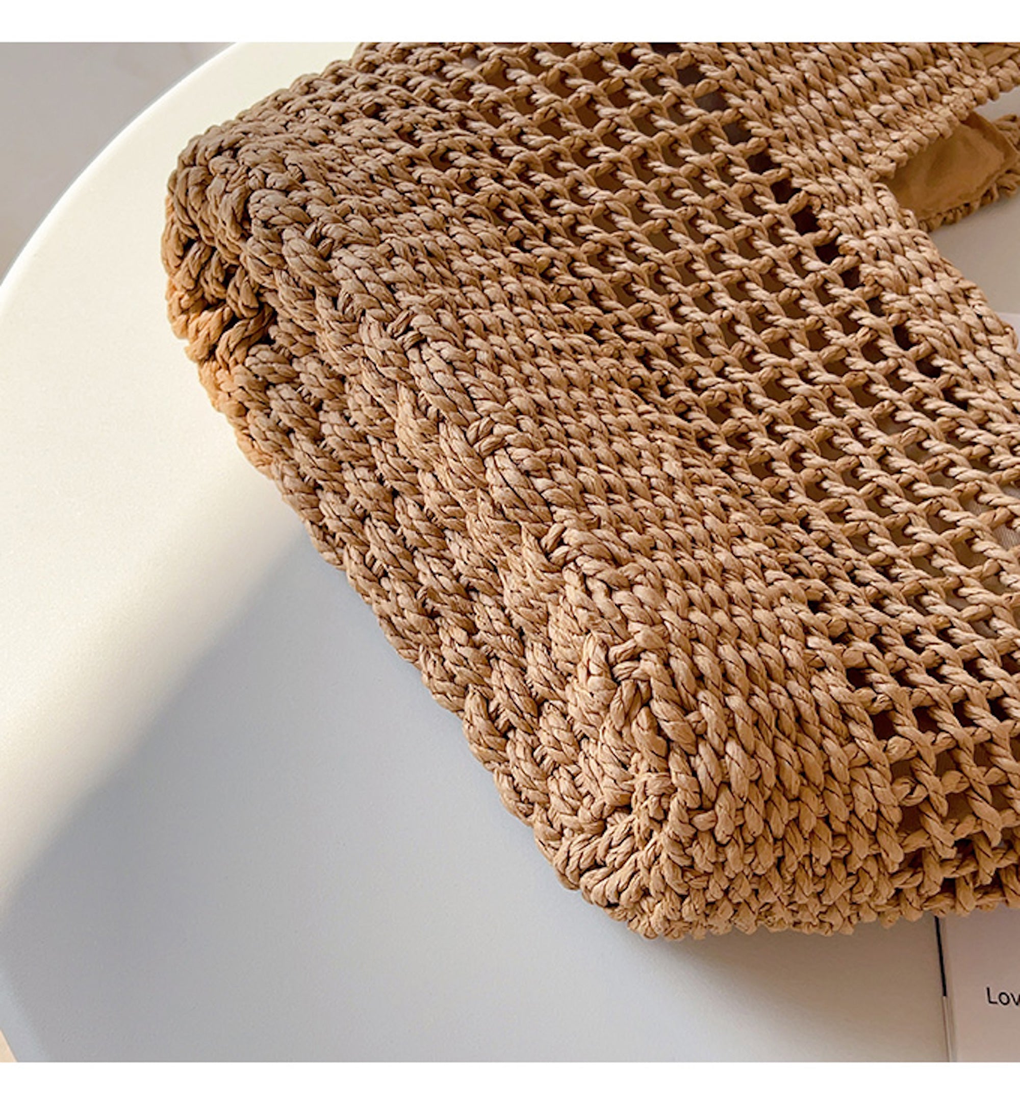 Elena Handbags Straw Basket Summer Tote Bag