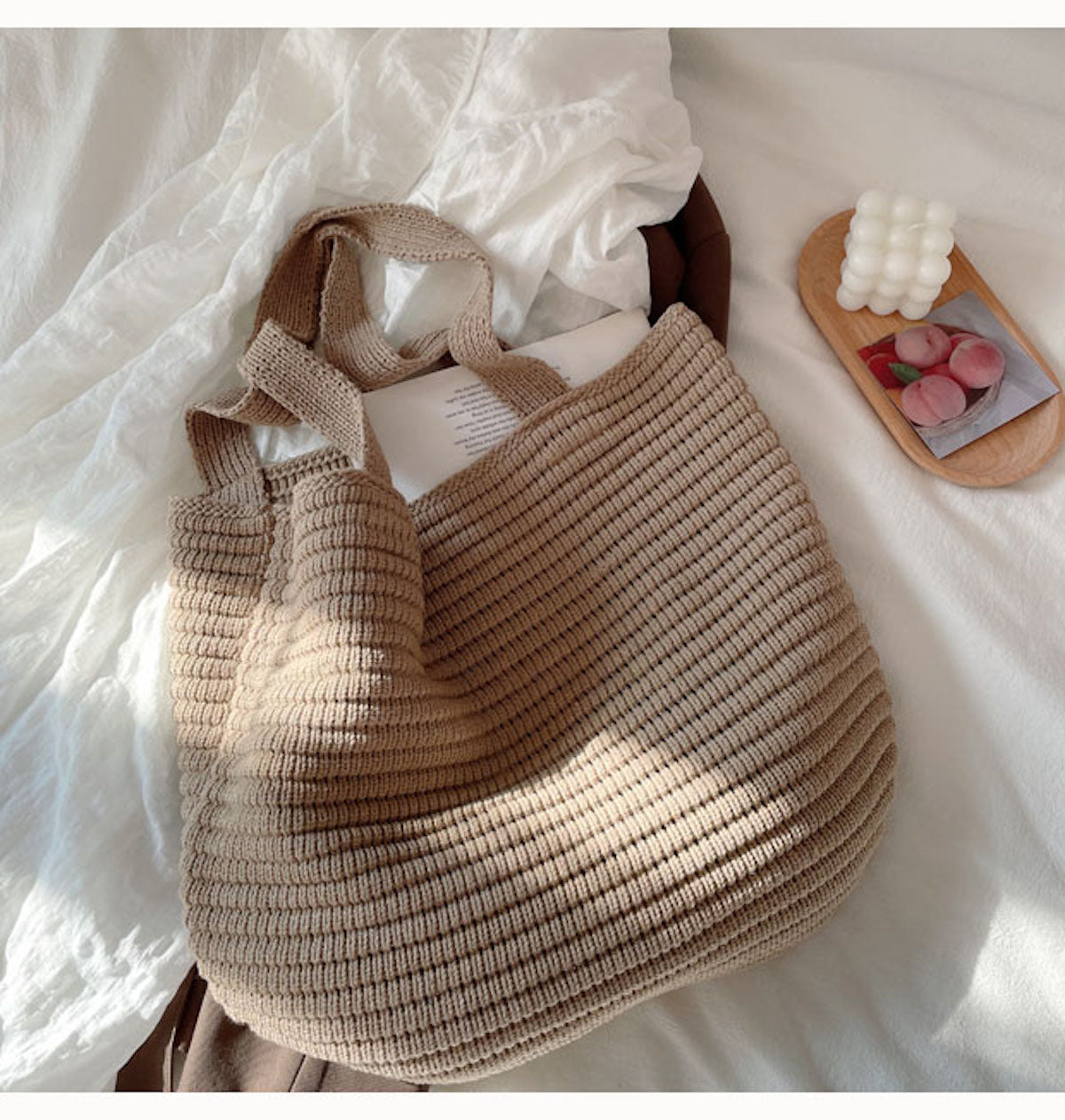 Large Crochet Tote Bag
