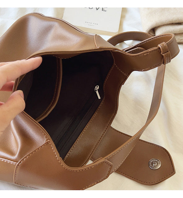 Elena Handbags Retro Leather Messenger Tote Bag