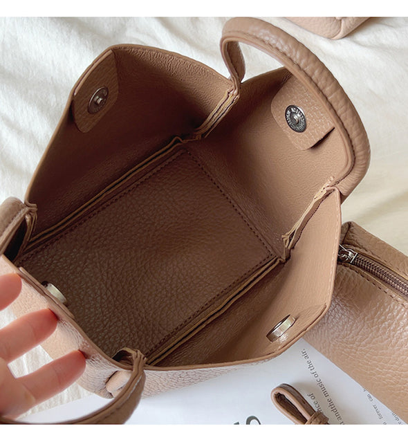 Elena Handbags Soft Leather Bucket Bag