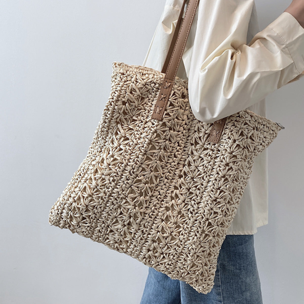Buy Online Elena Handbags Straw Woven Summer Fashion Bag
