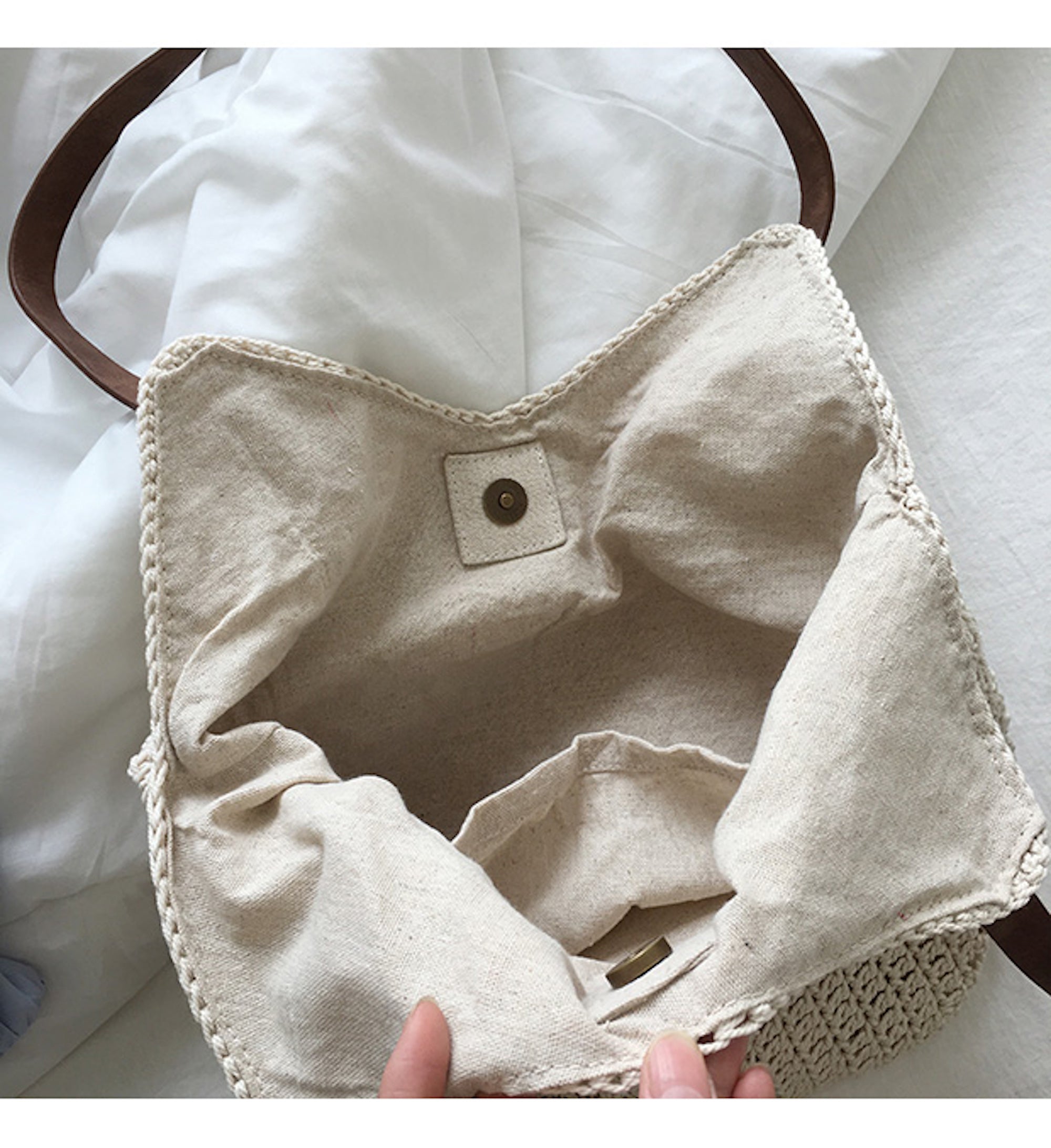 Buy Online High Quality, Unique Handmade Retro Cotton Knitted Shoulder Bag, Hand Woven, Fashion Casual Bag, Gift for Her, Women's Woven Bag - Elena Handbags