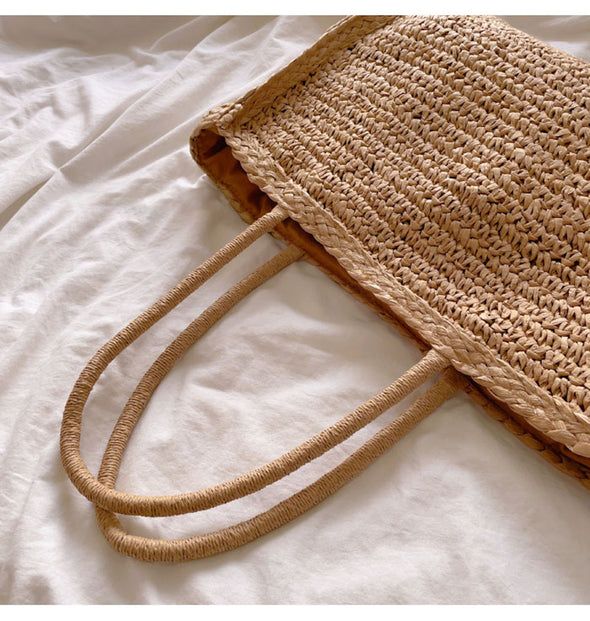 Buy Online Elena Handbags Large Straw Summer Tote