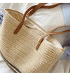 Elena Handbags Striped Large Straw Woven Tote