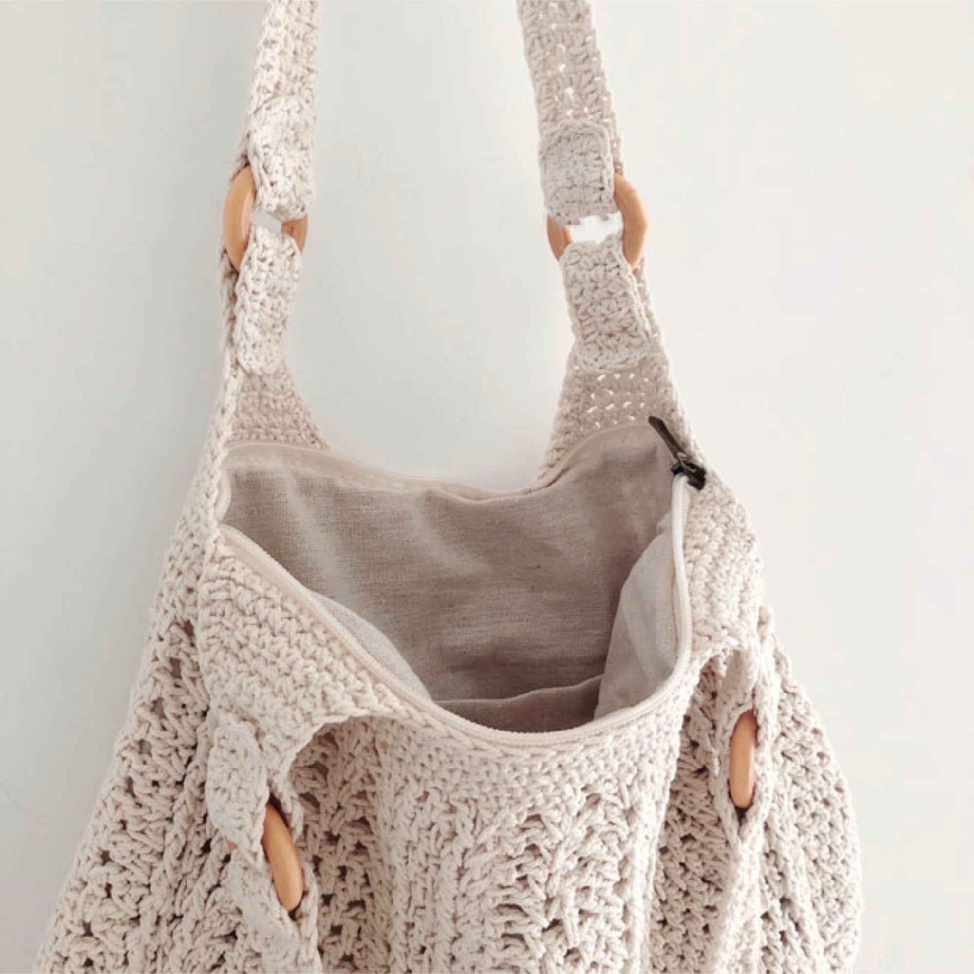 Buy Online High Quality, Unique Handmade Retro Artsy Twist Cotton Knitted Shoulder Bag, Hand Woven, Fashion Casual Bag, Gift for Her, Women's Woven Bag - Elena Handbags