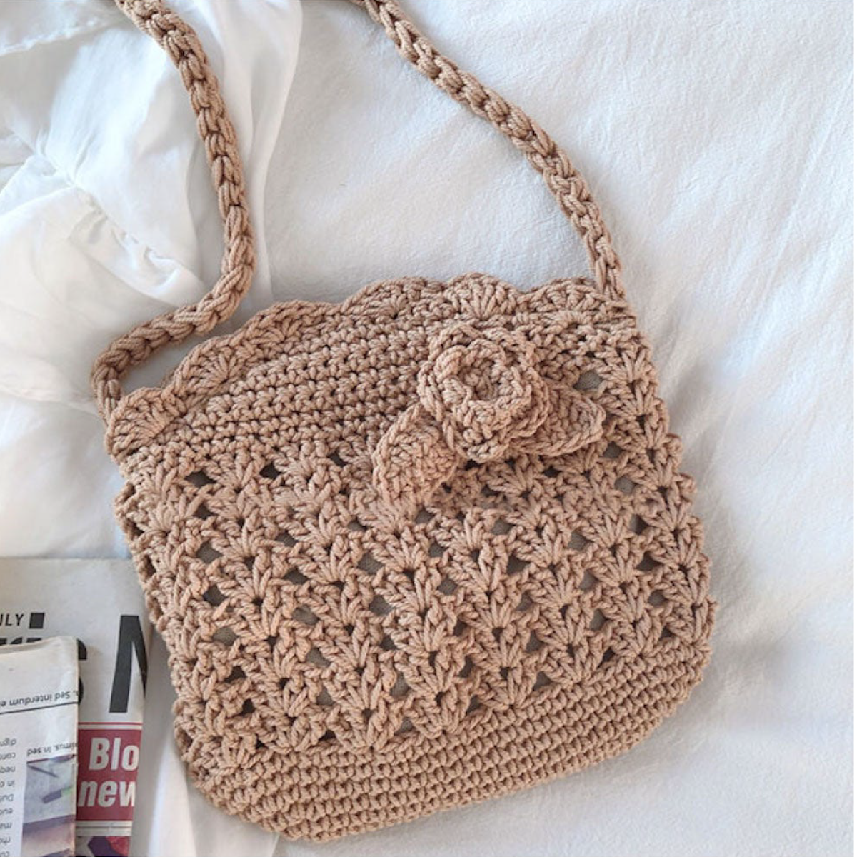 Floral Crochet Mini Purse