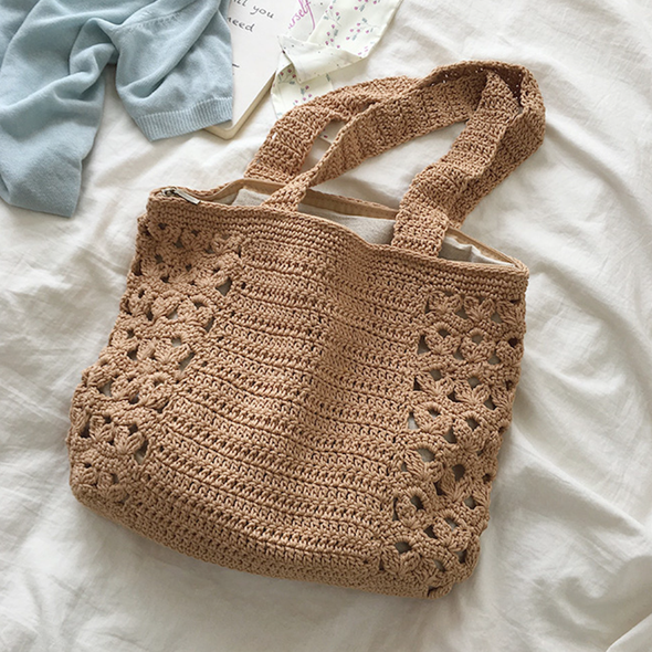 Elena Handbags Retro Artsy Knitted Shoulder Women's Woven Bag